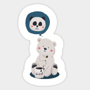 polar panda Sticker